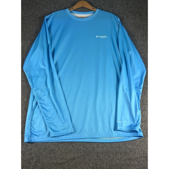 Columbia Other - NWT COLUMBIA MEN'S PFG TBlue Omni-Shade L/S Shirt M UPF Sun Protection Fish Flag